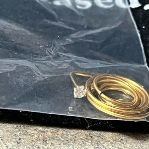 Gold pack nose stud & hoops